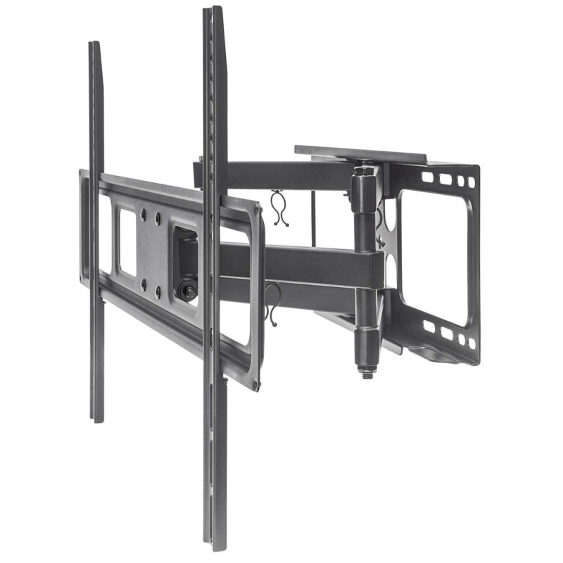 MANHATTAN 461351 Soporte Universal de Pared para TV, con Movimiento Completo, Básico / Soporta una TV de pantalla plana o curva de 37 a 70" de hasta 40 kg (88 lbs.); Opciones de ajuste de inclinación, giro y nivel; Negro