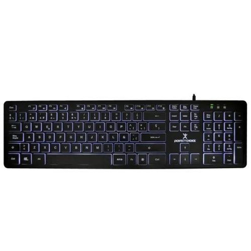 TECLADO ALAMBRICO SLIM CON ILUMINACION BACKLIGHT PERFECT CHOICE image 2