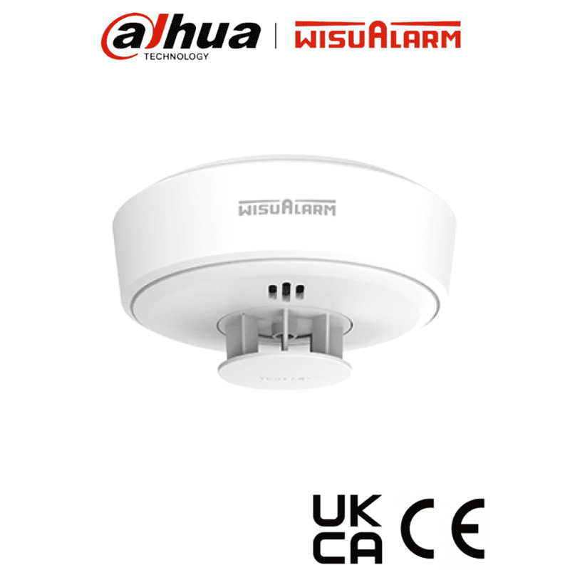 DAHUA WISUALARM HY-HT10A -Detector de Calor Autonomo/ Monitoreo Constante de Temperatura/ Detección Rápida de Incendios de Clase A1 (54°C to 65°C)/ Sonido de Alarma de 85dB/ Certificaciones CE/ Batería No Remplazable de hasta 10 años/  #LoNuevo