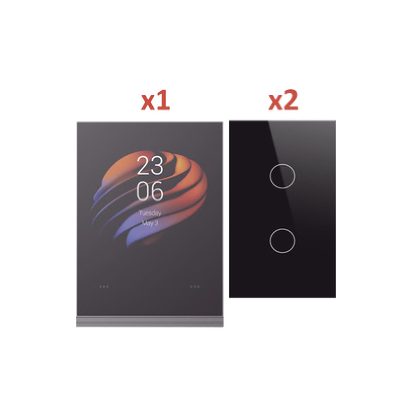 Wifi KIT 3 apagadores inteligentes ZigBee y 1 Pantalla de control touch táctil 