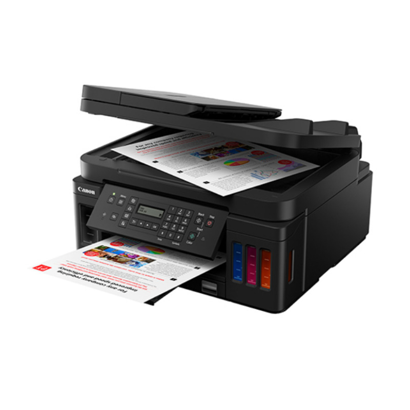 MULTIFUNCIONAL CANON G7010, TINTA CONTINUA, IPM 13 NEGRO/6.8 COLOR, USB, WIFI,ETHERNET RED, DUPLEX, ADF, CAMA PLANA CARTA/8.5X11, CONSUMIBLES GI-10 image 5