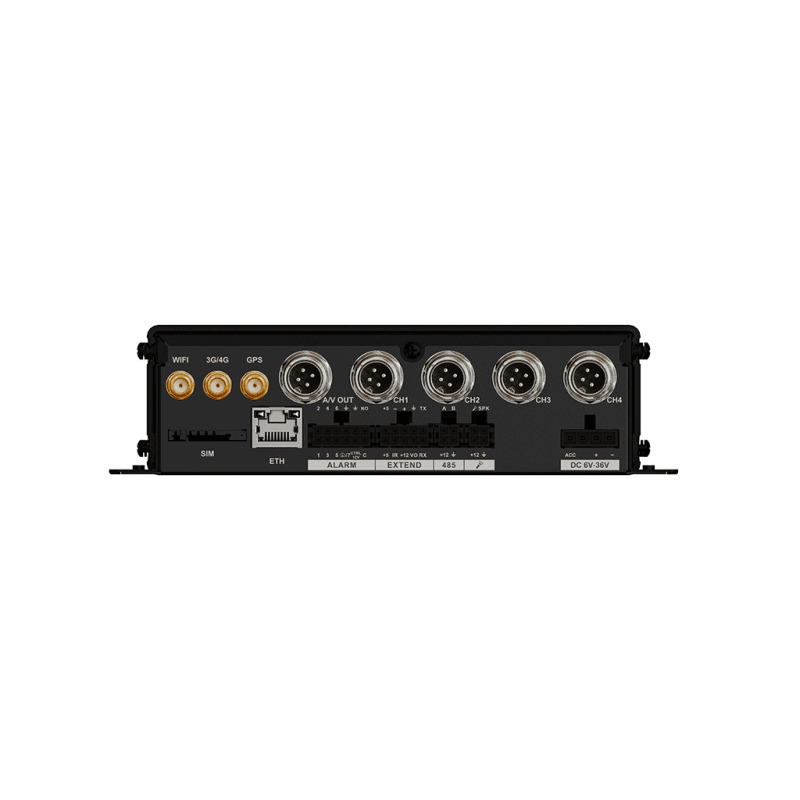 DAHUA MXVR1004-GFWI - DVR Móvil WiFi 1080p con IA/ 4 Canales Analogos + 1 IP/ 1080p / Comunicación 3G/4G/Wi-Fi/ Soporta: DSM/ADAS/BSD/Reconocimiento Facial/ Soporta 2 Tarjetas SD/ E&S Alarmas/ Sensor G/ #LoNuevo image 2