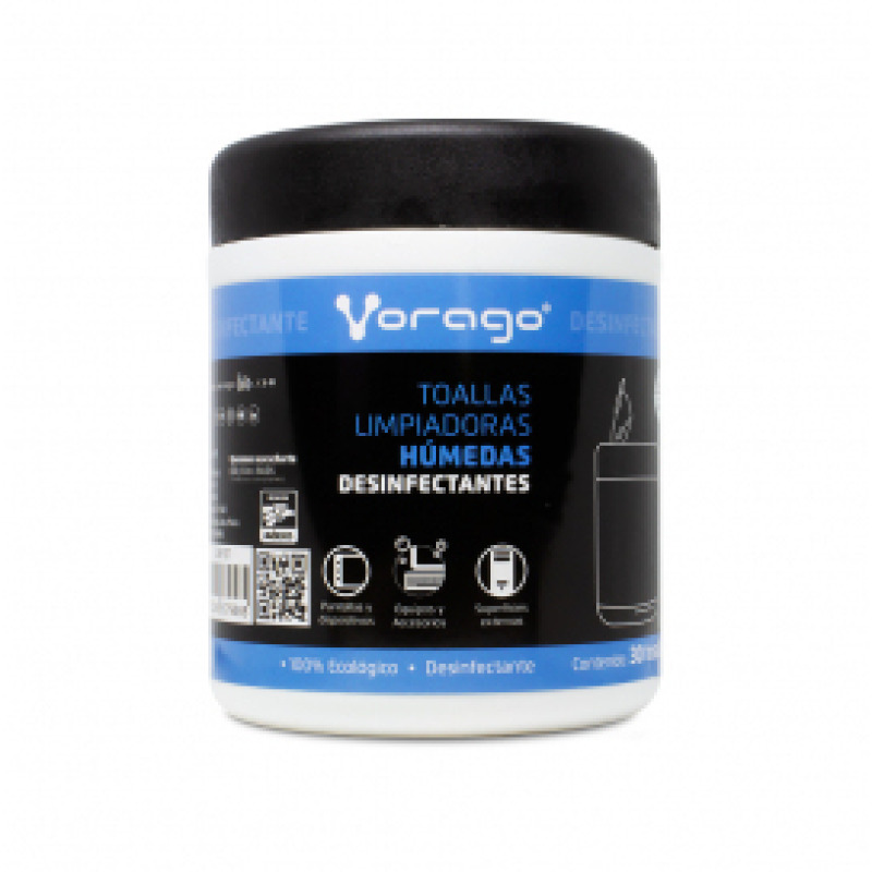 TOALLAS HUMEDAS DESINFECTANTES VORAGO CLN-107 BOTE 30PZ image 2