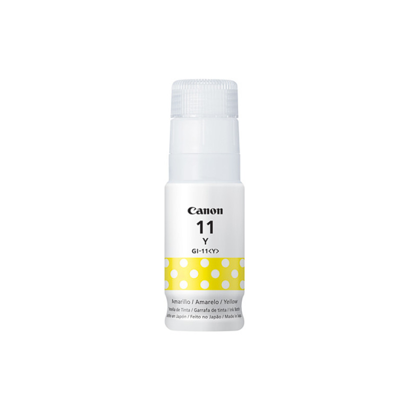 BOTELLA DE TINTA CANON GI-11Y AMARILLO,RENDIMIENTO 7,700 PAGINAS,COMPATIBLE: G3160,G2160.