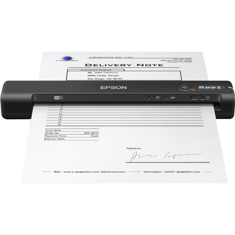 SCANNER EPSON WORKFORCE ES-60W PORTATIL, 4 PPM, 600 DPI, USB, WIFI