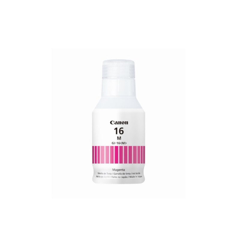 BOTELLA DE TINTA CANON GI-16 MAGENTA,RENDIMIENTO 9,000 PAGINAS,COMPATIBLE: MAXIFY GX7010,MAXIFY GX6010,MAXIFY GX5010