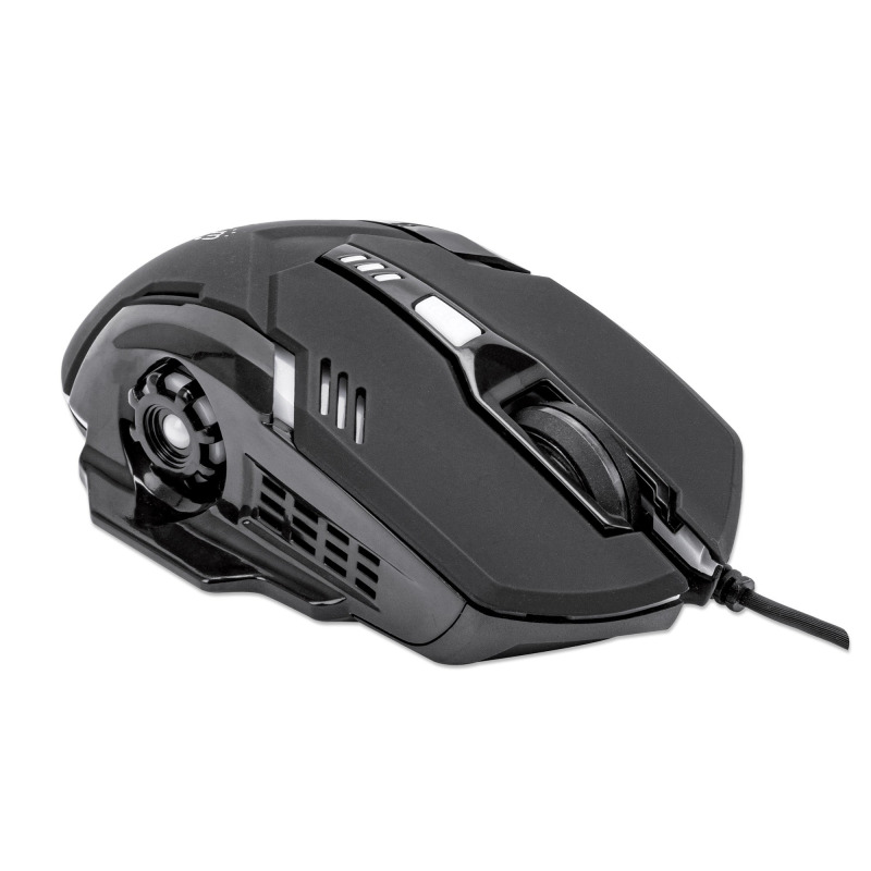 MOUSE OPTICO,MANHATTAN,179256, GAMING 6 BOTONES, NEGRO image 3