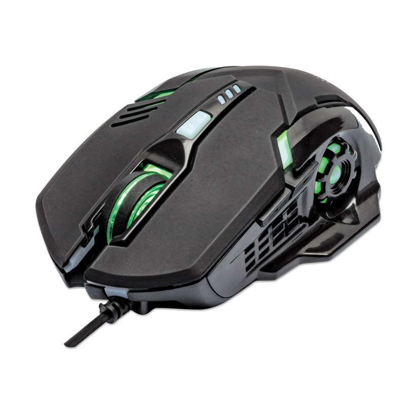 MOUSE OPTICO,MANHATTAN,179256, GAMING 6 BOTONES, NEGRO image 6