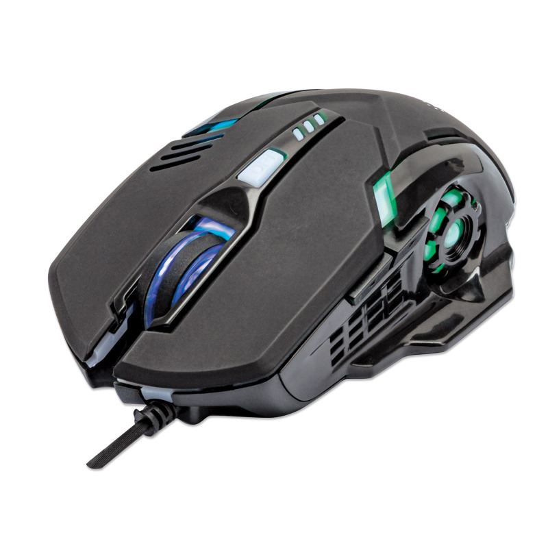 MOUSE OPTICO,MANHATTAN,179256, GAMING 6 BOTONES, NEGRO image 7