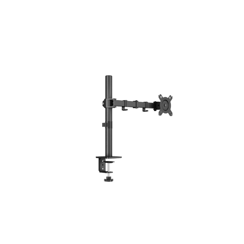 TCE LMG12-NB - Soporte de Escritorio para 1 Monitor de Hasta 27 Pulgadas /Estándar VESA: 75x75/ 100x100/ Ajuste Inclinación y Giro/ Soporta Hasta 9Kg / Articulaciones en Cada Brazo#NUEOMSAX 