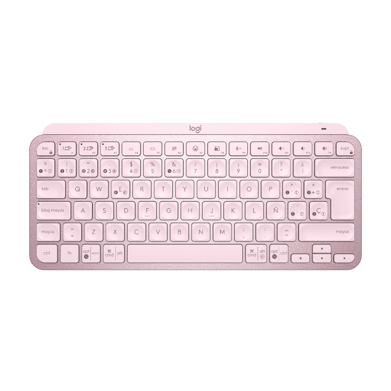 TECLADO LOGITECH MX KEYS MINI ROSE ILUMINADO MASTER SERIES INALAMBRICO BOLT BLUETOOTH USB-C USB