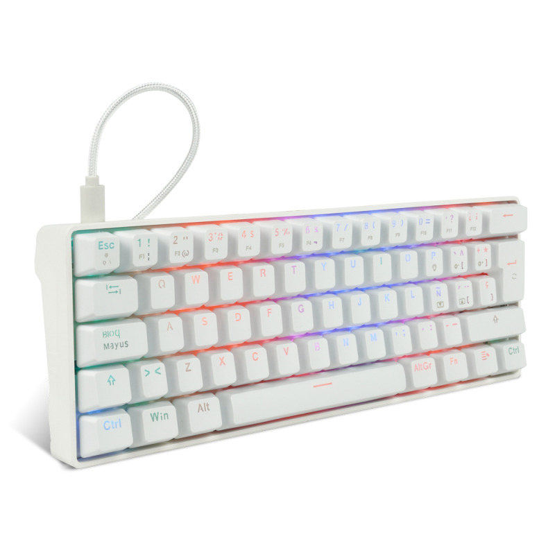 Game Factor KBG560-WH teclado USB QWERTY Español Blanco image 4