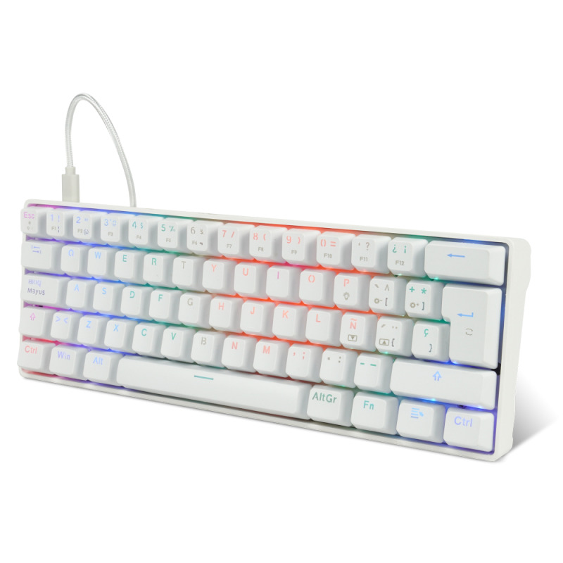 Game Factor KBG560-WH teclado USB QWERTY Español Blanco image 5