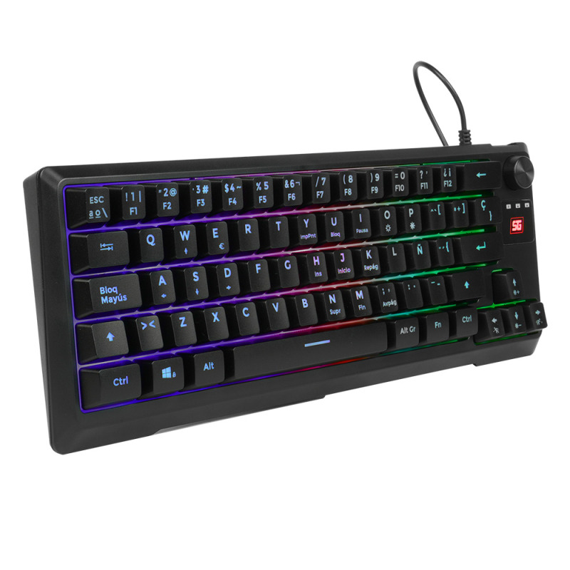 TECLADO VORAGO START THE GAME KB-506 TKL FACTOR 65%, RGB, RUEDA MULTIMEDIA, ALÁMBRICO , ANTI GHOSTING, USB NEGRO image 3