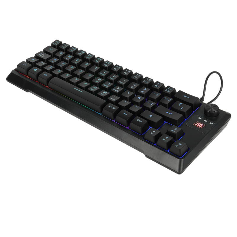 TECLADO VORAGO START THE GAME KB-506 TKL FACTOR 65%, RGB, RUEDA MULTIMEDIA, ALÁMBRICO , ANTI GHOSTING, USB NEGRO image 7