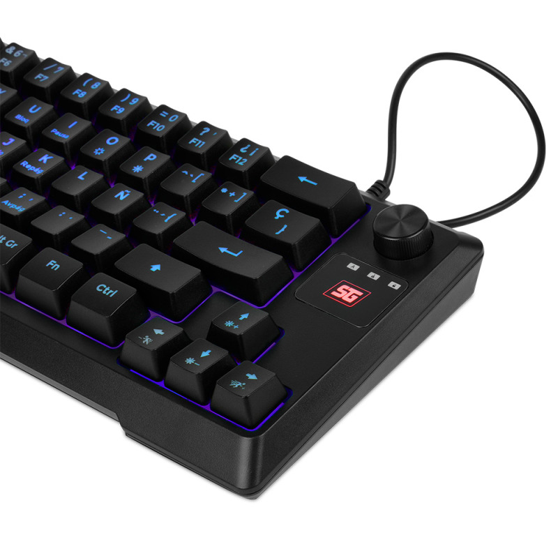 TECLADO VORAGO START THE GAME KB-506 TKL FACTOR 65%, RGB, RUEDA MULTIMEDIA, ALÁMBRICO , ANTI GHOSTING, USB NEGRO image 8