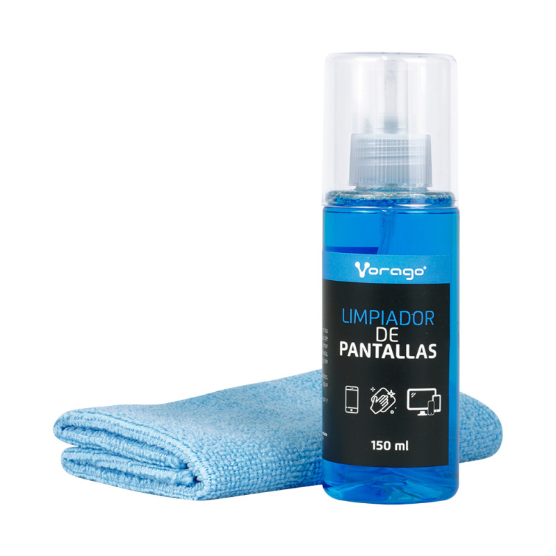 LIMPIADOR DE PANTALLAS VORAGO CLN-109 150ML CON FRANELA MICROFIBRA