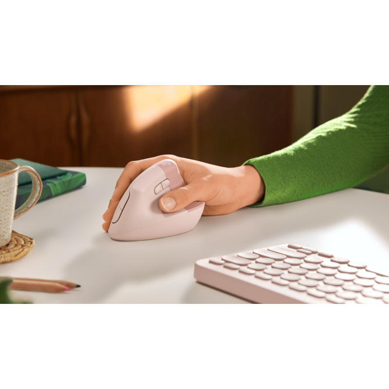 MOUSE LOGITECH LIFT VERTICAL ERGO OPTICO INALAMBRICO BT LOGI BOLT EASY-SWITCH ROSA image 8