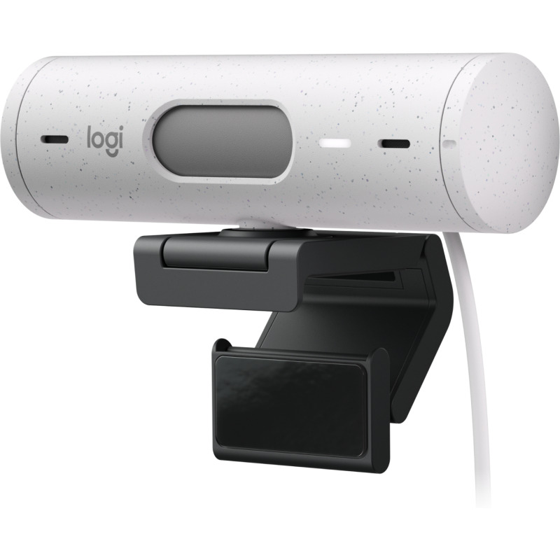 WEBCAM LOGITECH BRIO 500 BLANCO FHD 1080 A 30 FPS AUTO ENFOQUE, MICRÓFONO IA USB-C WIN/MAC OS image 3