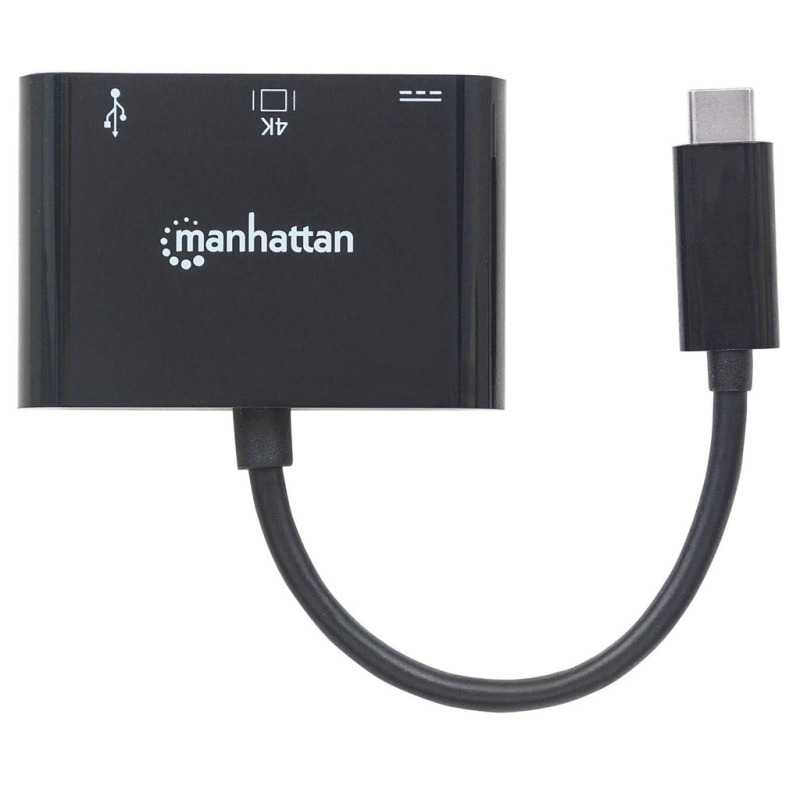 MANHATTAN 152037 - Estación Docking  HDMI Convertidor USB Tipo-C SuperSpeed, USB 3.1 Tipo-C Macho a HDMI, USB Tipo-A y USB Tipo-C Hembras, Convertidor multipuertos, Negro image 6