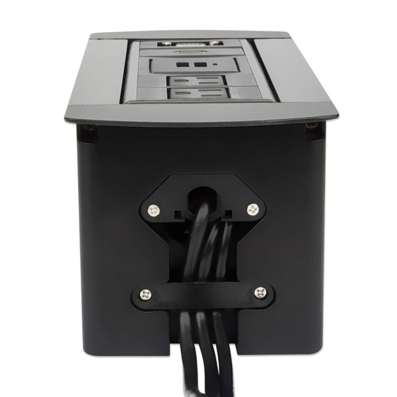MANHATTAN 164832 - Caja de Conexiones para Escritorio de Apertura Giratoria/ 1 Puerto HDMI con Conexión de Paso/ 2 Contactos Electricos/ 2 puertos USB-A con LED y 1 salida de hasta 2.1A / 5 VDC/ 1 Puerto VGA/   image 7