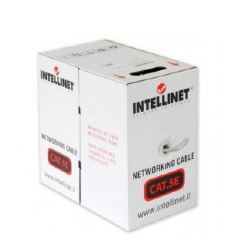 BOBINA,INTELLINET,704823, CAT 5E CCA UTP 305M MULTIFILAR GRIS