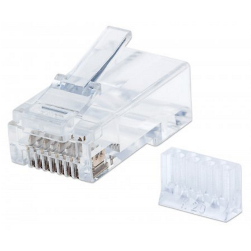 PLUG RJ45,INTELLINET,790611, CAT 6 UTP MULTIFILAR PRO 90 PZAS