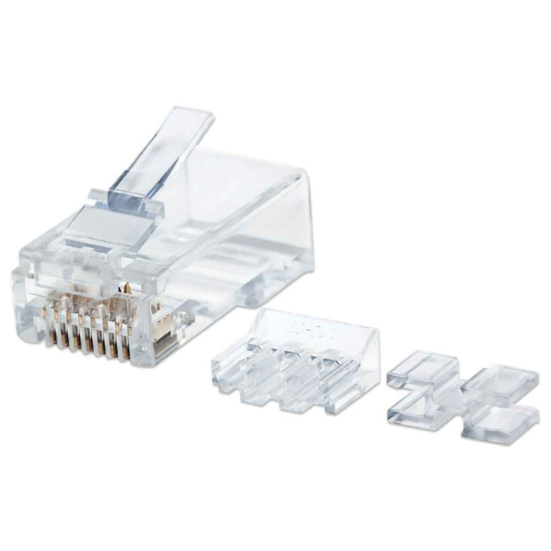INTELLINET 790550 PLUG RJ45 CAT6A / SOLIDO UTP / BOTE 80 PZAS / ORO 50-MICRAS PRO / PARA CABLE SOLIDO (Sobre Pedido)