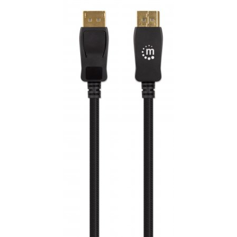 CABLE DISPLAYPORT,MANHATTAN,353618, V1.4 M-M 2.0M NEGRO 8K60HZ,CHAPADOS EN ORO image 5