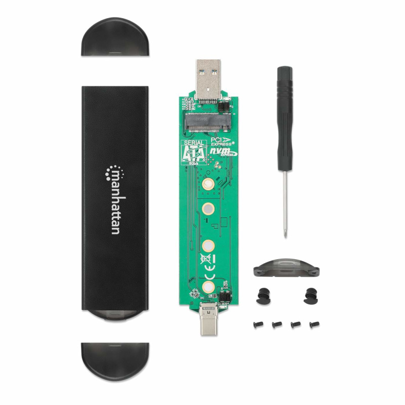 GABINETE MANHATTAN,USB A SDD M.2 NVME Y SATA, TIPO-C MACHO Y TIPO-A MACHO, PARA SSDS 2230/2242/2260/2280 image 6