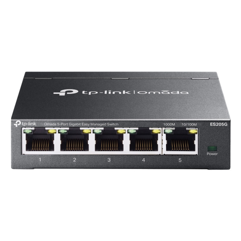 Switch Easy Managed TP-Link Omada ES205G metálico escritorio/ montaje pared 5 puertos gigabit AUTO Negotiation/AUTO MDI/MDIX