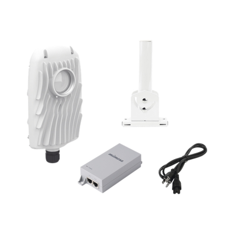 Kit de radios B5X rango de frecuencia extendida 49 a 64 GHz  incluye inyector POE50V cable de alimentación y montaje universal para tubo o poste o mástil