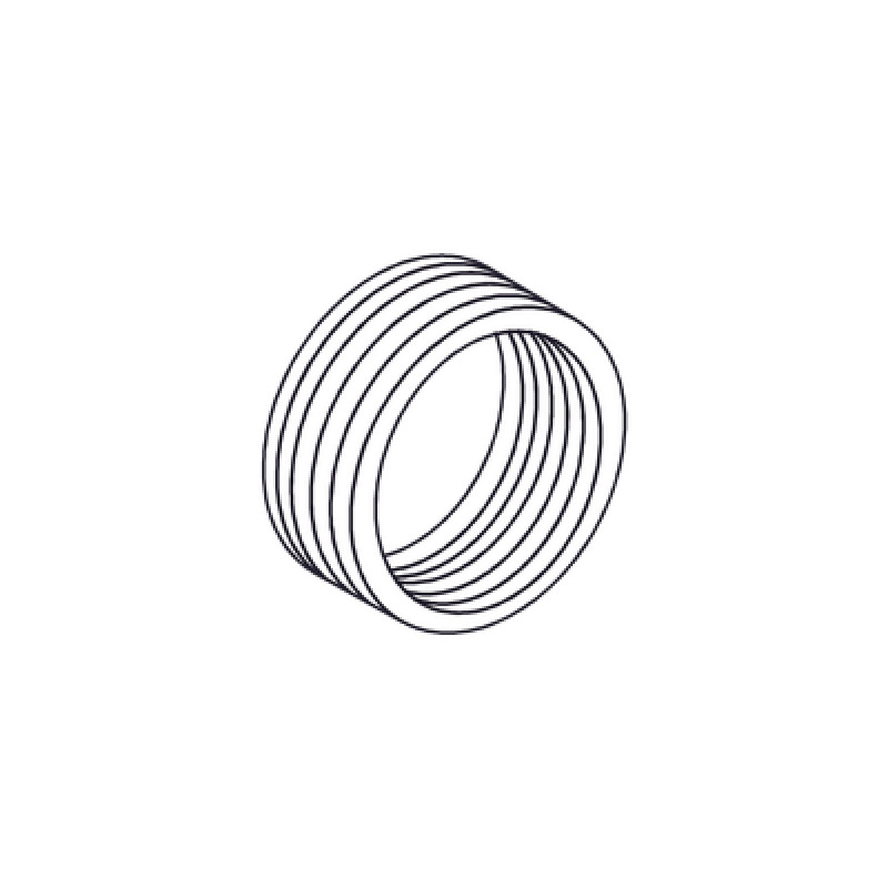 Reducción Bushing Aluminio de 1 1/2 a 1 / Con Recubrimiento de Uretano Purpura