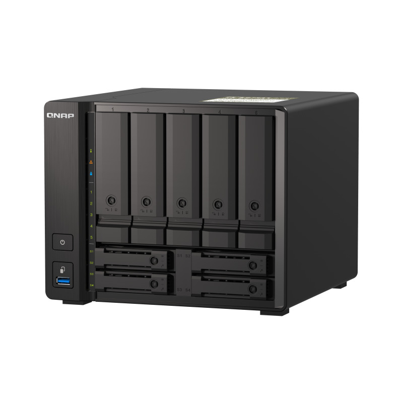 NAS QNAP TS-H973AX-8G/ 9 BAHIAS /5 DE 3,5 4 DE 2,5/NUCLEO CUADRUPLE 2.2GHZ/8GB DDR4 SODIMM HASTA 64GB/2 PTO 2,5 GBE/1 PTO 10 GBE /USB 3.2 X3/ HOTSWAP/ NO INCLUYE DISCOS/ AMD image 6
