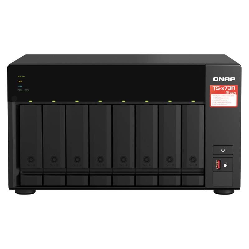 NAS QNAP TS-873A-8G-US /8 BAHIAS SATA DE 3,5 /NCLEO CUADRUPLE 2.2GHZ/ 8GB DDR4 HASTA 64 GB/ LAN 2,5 GBE X2/ USB 3.2 X2/HOT SWAP/ SOPORTA M.2 2280/ NO INCLUYE DISCOS image 2