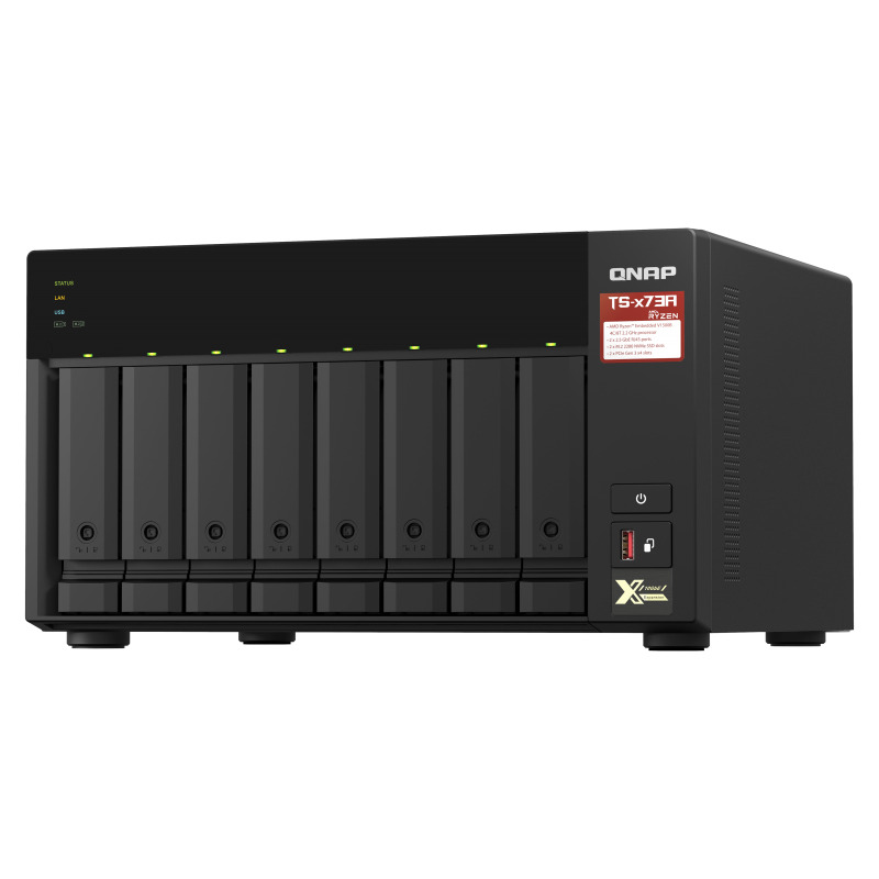 NAS QNAP TS-873A-8G-US /8 BAHIAS SATA DE 3,5 /NCLEO CUADRUPLE 2.2GHZ/ 8GB DDR4 HASTA 64 GB/ LAN 2,5 GBE X2/ USB 3.2 X2/HOT SWAP/ SOPORTA M.2 2280/ NO INCLUYE DISCOS image 5