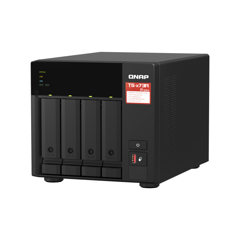 NAS QNAP TS-473A-8G/ 4 BAHIAS NUCLEO CUADRUPLE HASTA 2.7 GHZ AMD RYZEN 8GB DDR4 SO-DIMM/2 PTO 2,5 GBE / 1 PTO 10GBE/ USB 3.2X3/ HOTSWAP/SATA/HASTA 72TB/ NO INCLUYE DISCOS image 8