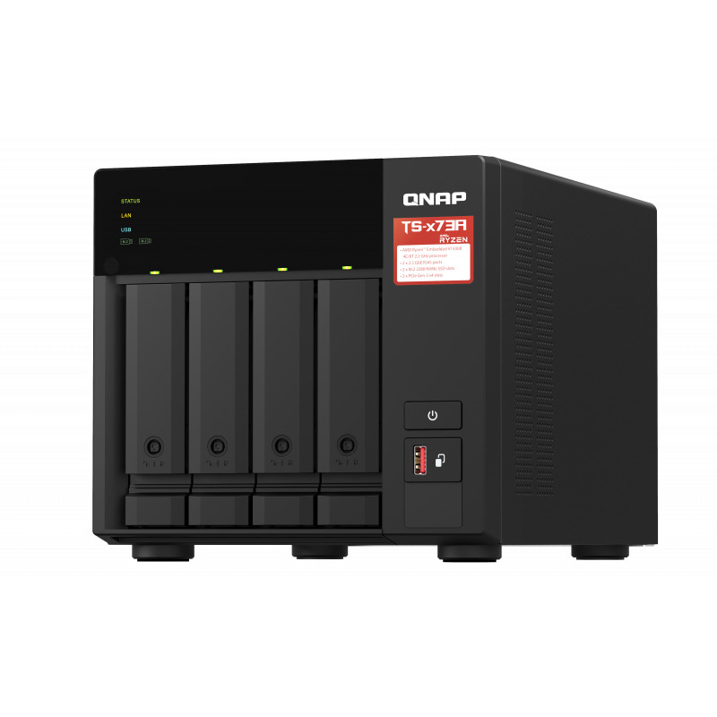 NAS QNAP TS-473A-8G/ 4 BAHIAS NUCLEO CUADRUPLE HASTA 2.7 GHZ AMD RYZEN 8GB DDR4 SO-DIMM/2 PTO 2,5 GBE / 1 PTO 10GBE/ USB 3.2X3/ HOTSWAP/SATA/HASTA 72TB/ NO INCLUYE DISCOS image 5
