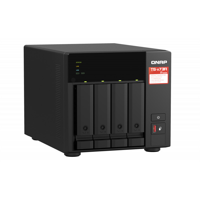 NAS QNAP TS-473A-8G/ 4 BAHIAS NUCLEO CUADRUPLE HASTA 2.7 GHZ AMD RYZEN 8GB DDR4 SO-DIMM/2 PTO 2,5 GBE / 1 PTO 10GBE/ USB 3.2X3/ HOTSWAP/SATA/HASTA 72TB/ NO INCLUYE DISCOS image 10
