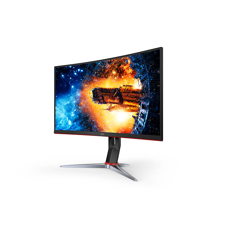 MONITOR AOC GAMER CURVO 23.6 / NEGRO - ROJO / PANEL VA / HDMI VGA DISPLAYPORT / ASPECTO 16:9 / TR 1 MS / AMD FREE SYNC / 165 HZ / RESOLUCION 1920 X 1080 / 250 CD/M2 / 80 MILLONES A 1 / VESA 100X100 image 3