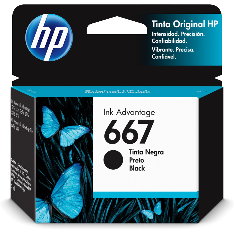 TINTA HP 667 3YM79AL NEGRO DESKJET INK ADVANTAGE 2374 (120 PAG)