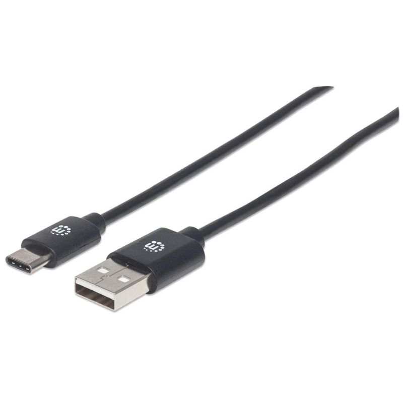 CABLE USB,MANHATTAN,353298,-C V2.0, C-A 1.0M NEGRO 480MBPS