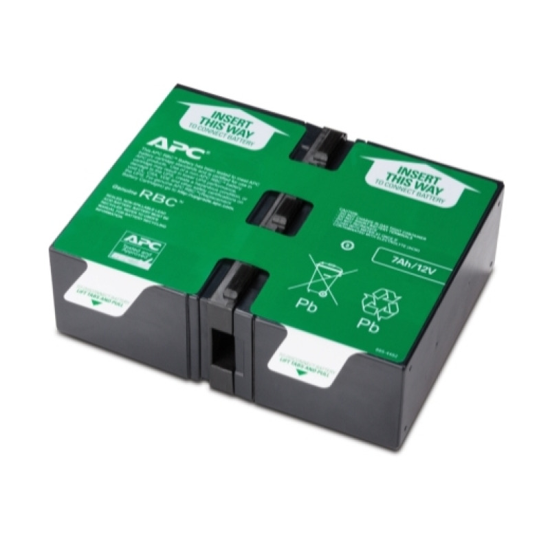 CARTUCHO DE BATERIAS DE RECAMBIO 123 DE APC, PARA UPS BR1000G, SMT750RM2U LO CONFORMAN LAS 2 BATERIAS QUE SE VISUALIZAN EN LA IMAGEN