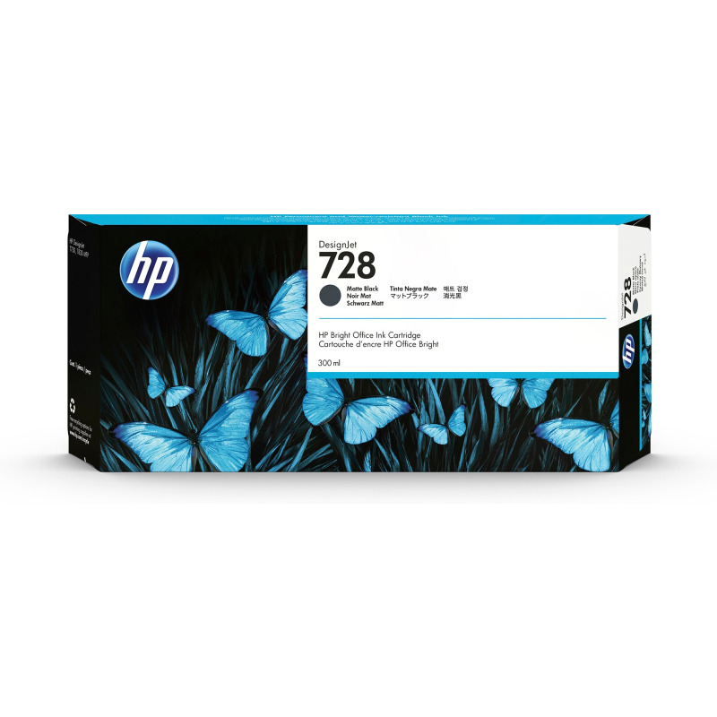 CARTUCHO DE TINTA HP DESIGNJET 728 NEGRO MATE, 300 ML, (F9J68A) image 2