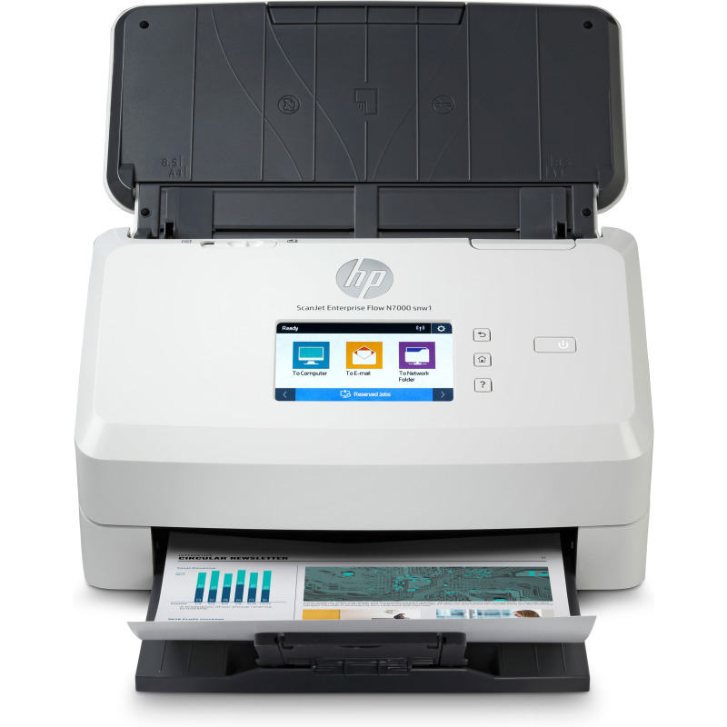ESCANER OPS HP ENTERPRISE FLOW N7000 SNW1, 75 PPM/150 IPM, 300 DPI, ADF, USB, WFI, ETHERNET, DUPLEX, FOTOGRAFICO