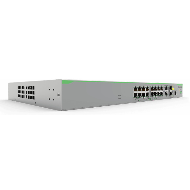 Switch PoE Administrable CentreCOM FS980M Capa 3 de 16 Puertos 10/100 Mbps  2 puertos RJ45 Gigabit/SFP Combo 250W