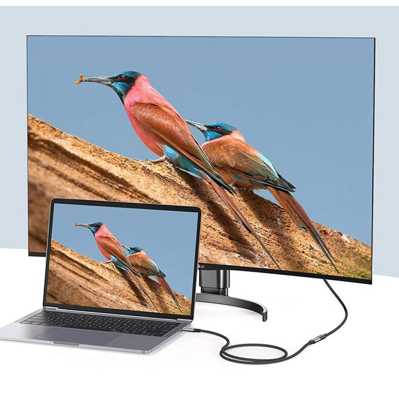 Cable USBC Macho a USBC Hembra | 1metro | USBC 31 Gen 2 | Compatible con Thunderbolt 3 | Carcasa de Aluminio | Nylon Trenzado |  Transferencia de Datos 10 Gbps | Soporta hasta 100W para Carga Rápida image 3