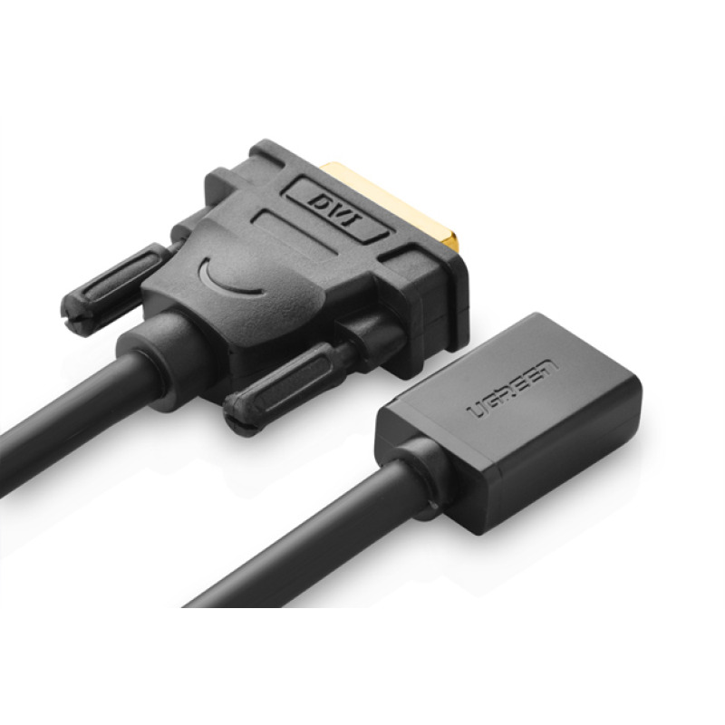 Convertidor DVI macho a HDMI Hembra | Bidireccional | DVI 241 | 1080P60Hz | Cable de 22cm | Negro image 3