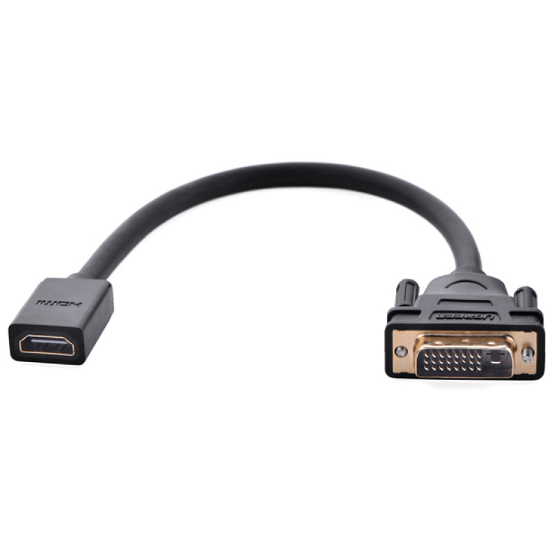 Convertidor DVI macho a HDMI Hembra | Bidireccional | DVI 241 | 1080P60Hz | Cable de 22cm | Negro image 4