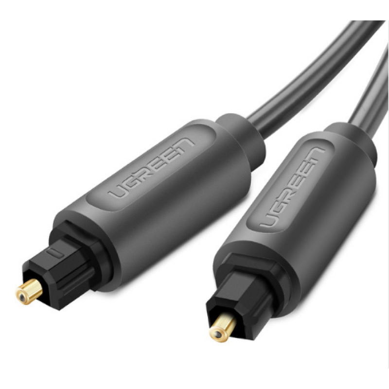 Cable Óptico Toslink S/PDIF de Alta Calidad para Audio Digital / 3 Metros / Tapa de Proteccion / Dolby 71 Canales / Diseño Durable / Plug  Play / Color Negro